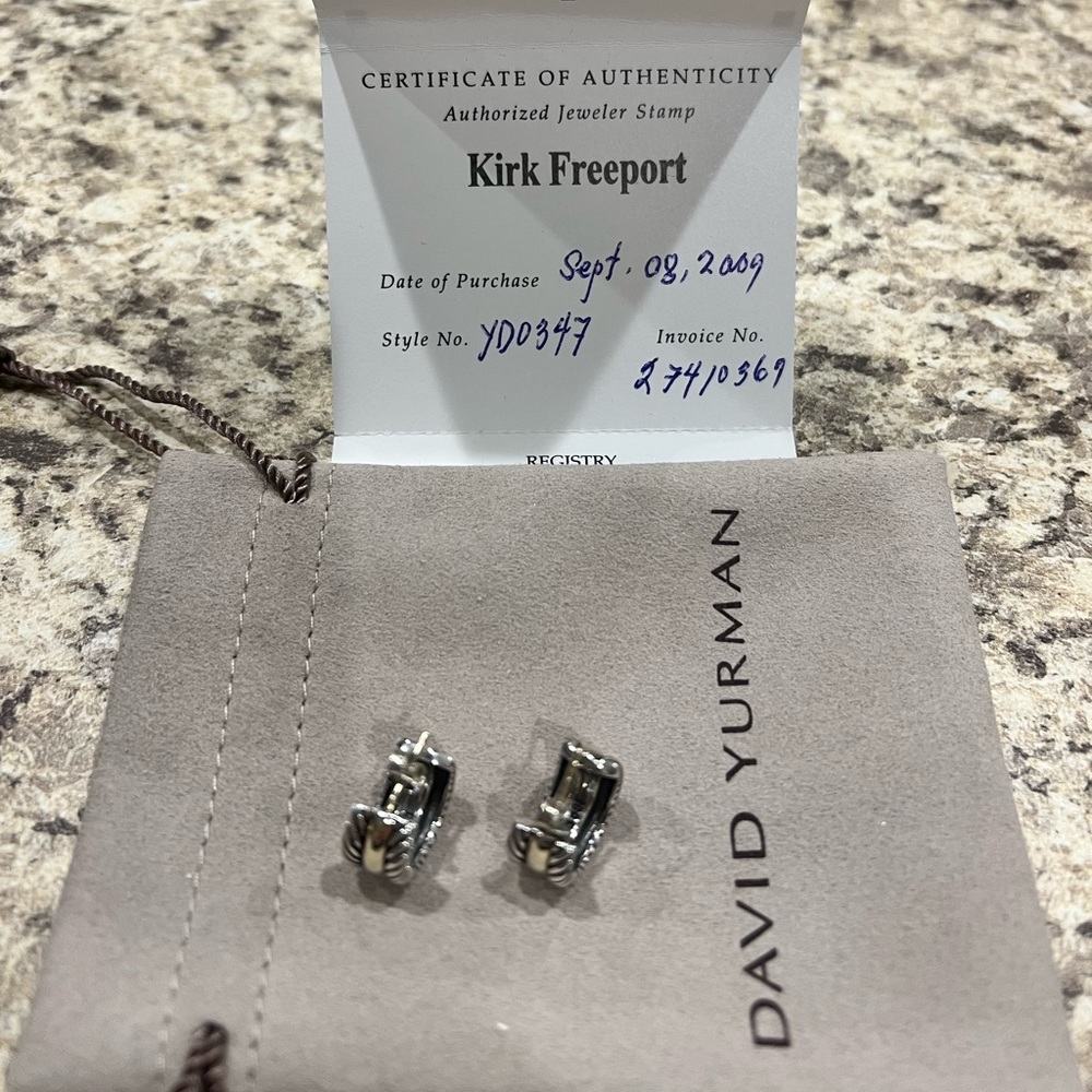 Cable Classics Hoop Earrings with 14K Yellow Gold